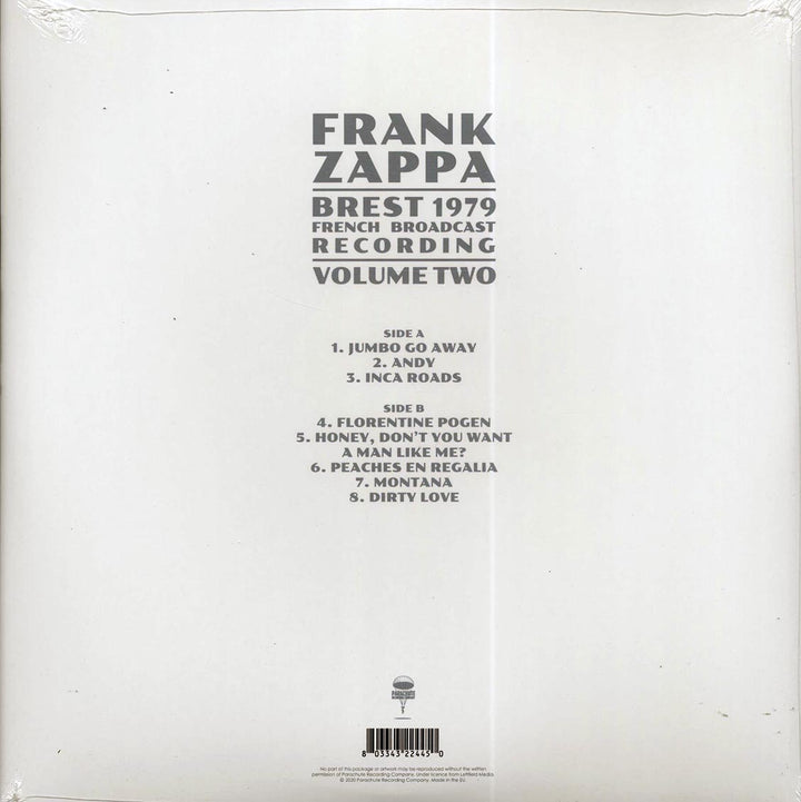 Frank Zappa - Brest 1979 Volume 2: French Broadcast Recording - Vinyl LP - LP