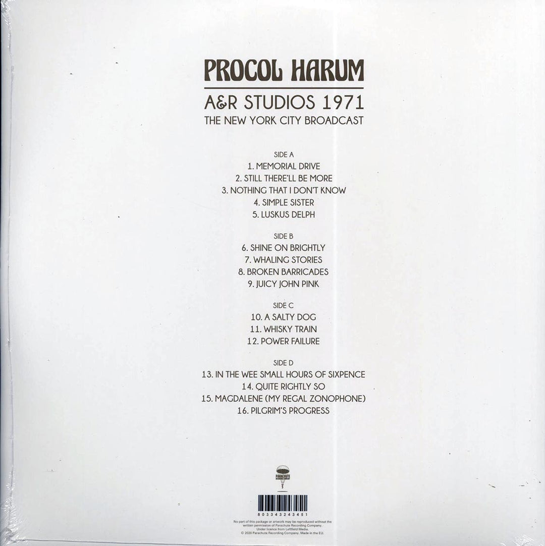 Procol Harum - A&R Studios 1971: The New York City Broadcast (ltd. ed.) (2xLP) - Vinyl LP - LP