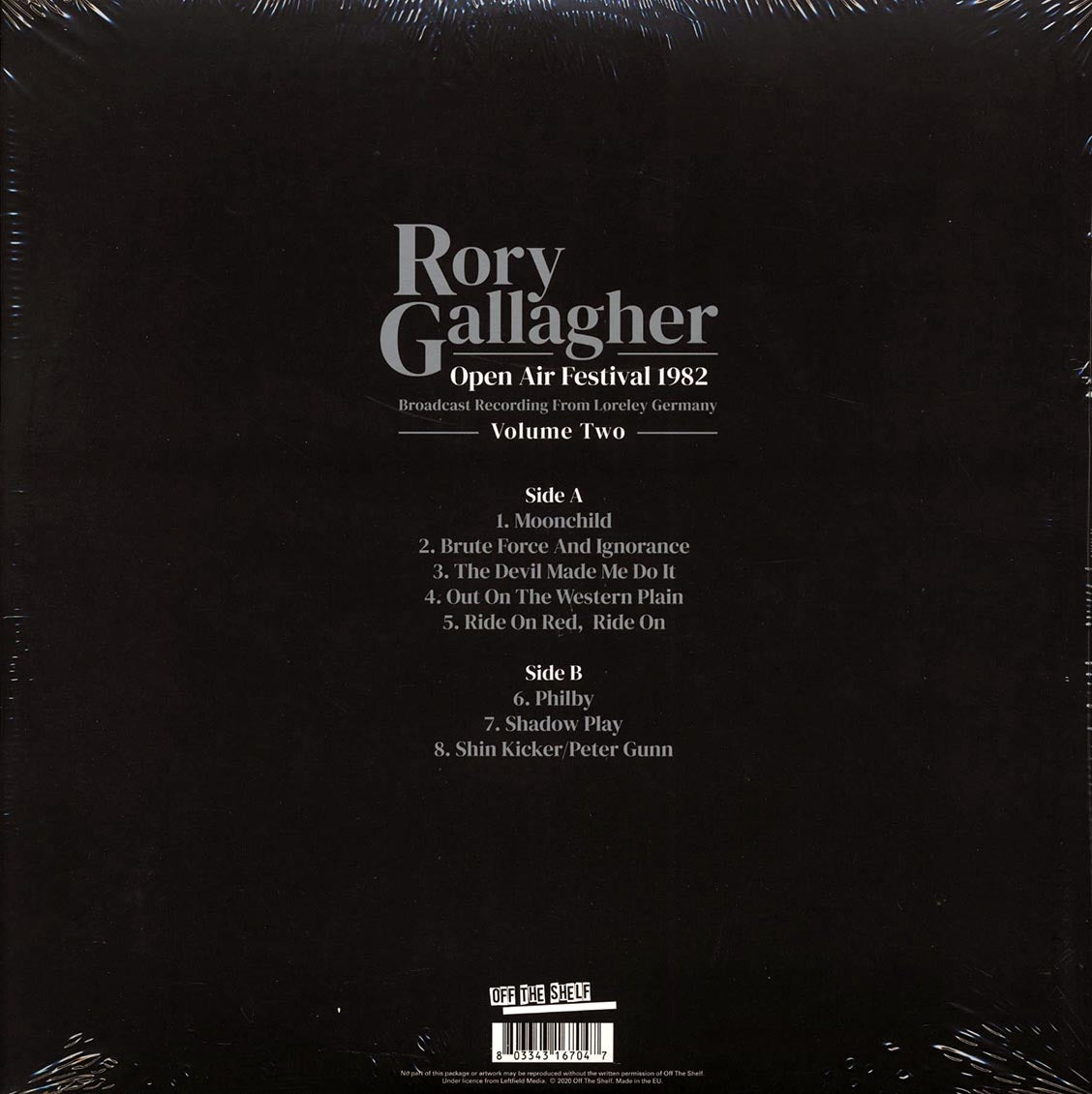 Rory Gallagher - Open Air Festival 1982 Volume 2: Broadcast Recording From Loreley Germany - Vinyl LP, LP