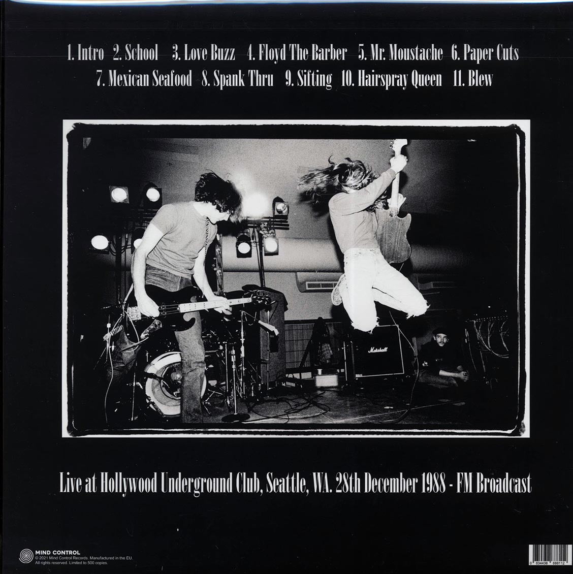 Nirvana - Live At Hollywood Underground Club, Seattle, WA, 28th December 1988 FM Broadcast (ltd. 500 copies made) - Vinyl LP, LP