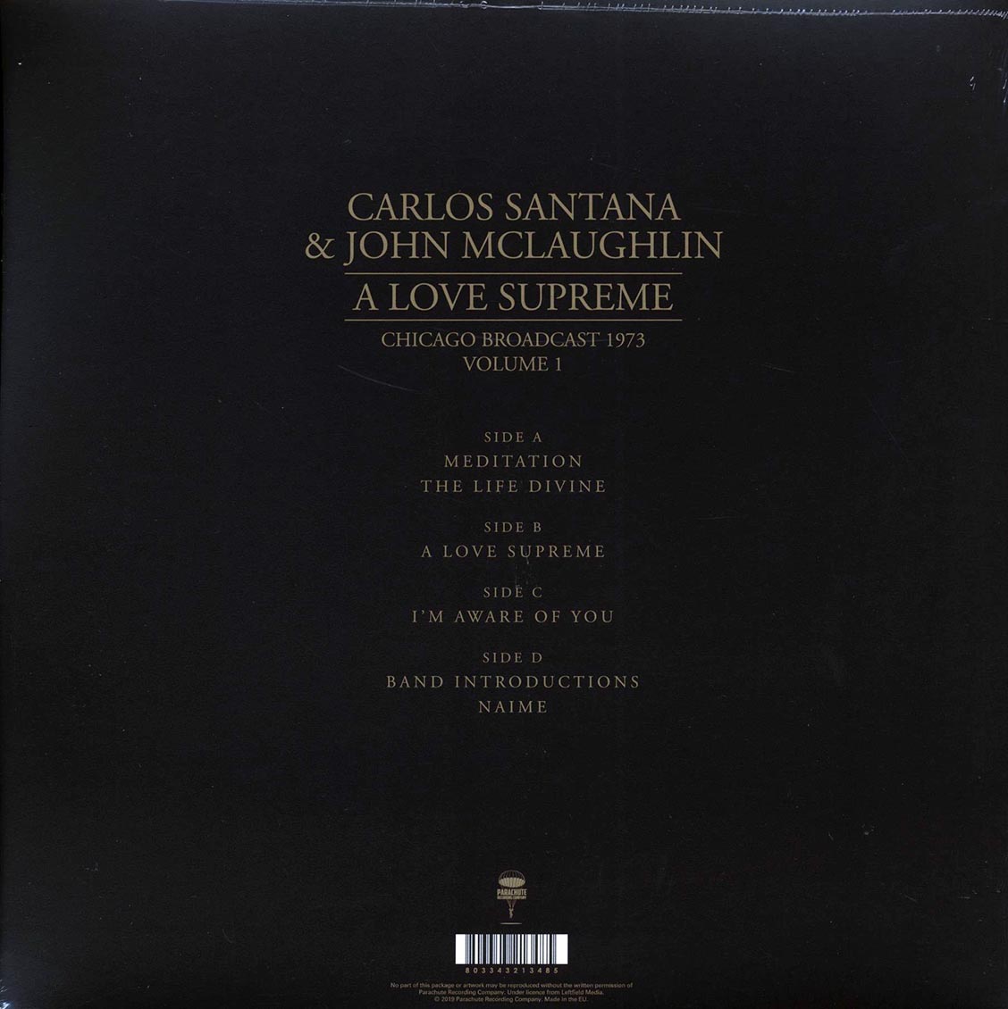 Carlos Santana, John McLaughlin - A Love Supreme Volume 1: Chicago Broadcast 1973 (2xLP) - Vinyl LP, LP