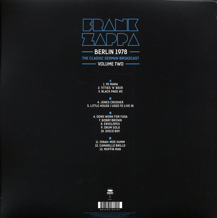 Frank Zappa - Berlin 1978 Volume 2: The Classic German Broadcast (2xLP) - Vinyl LP - LP