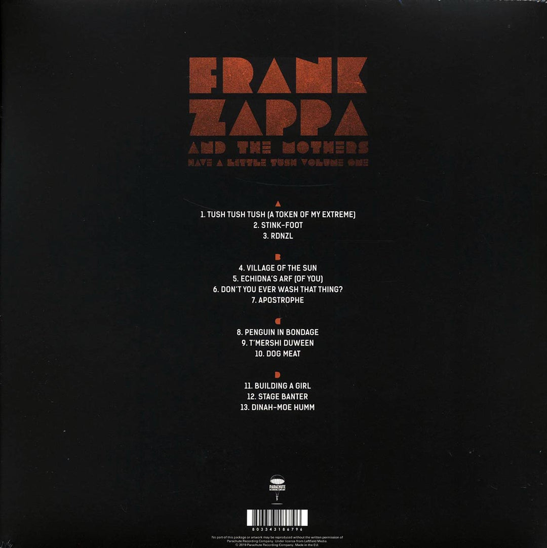 Frank Zappa & The Mothers - Have A Little Tush Volume 1: Michigan State University Broadcast 1974 (2xLP) (clear vinyl) - Vinyl LP - LP