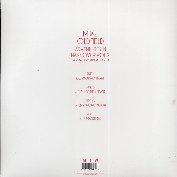Mike Oldfield - Adventures In Hannover Volume 2: German Broadcast 1981 (2xLP) - Vinyl LP - LP
