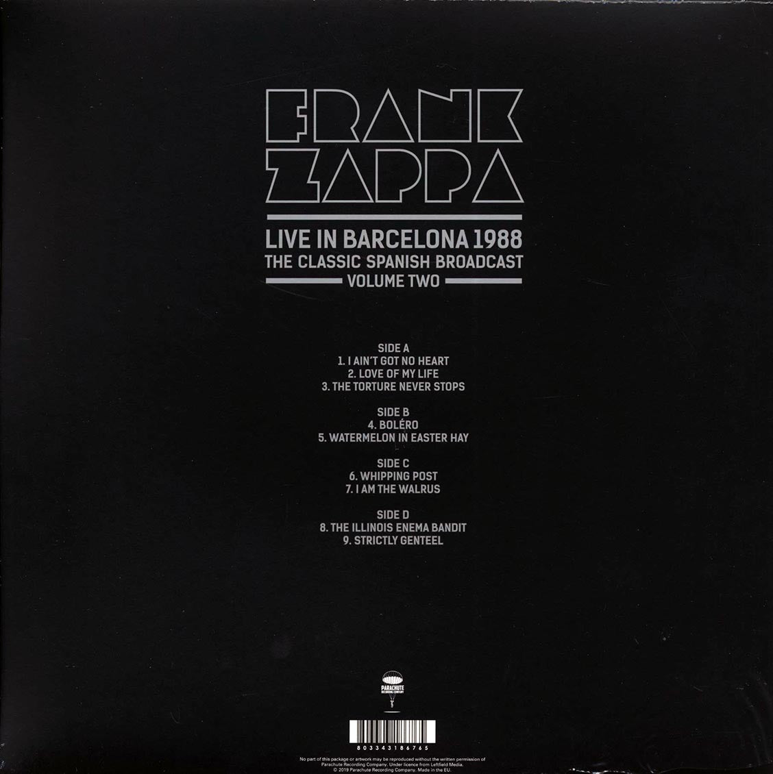 Frank Zappa - Live In Barcelona 1988 Volume 2: The Classic Spanish Broadcast (2xLP) (red vinyl) - Vinyl LP, LP