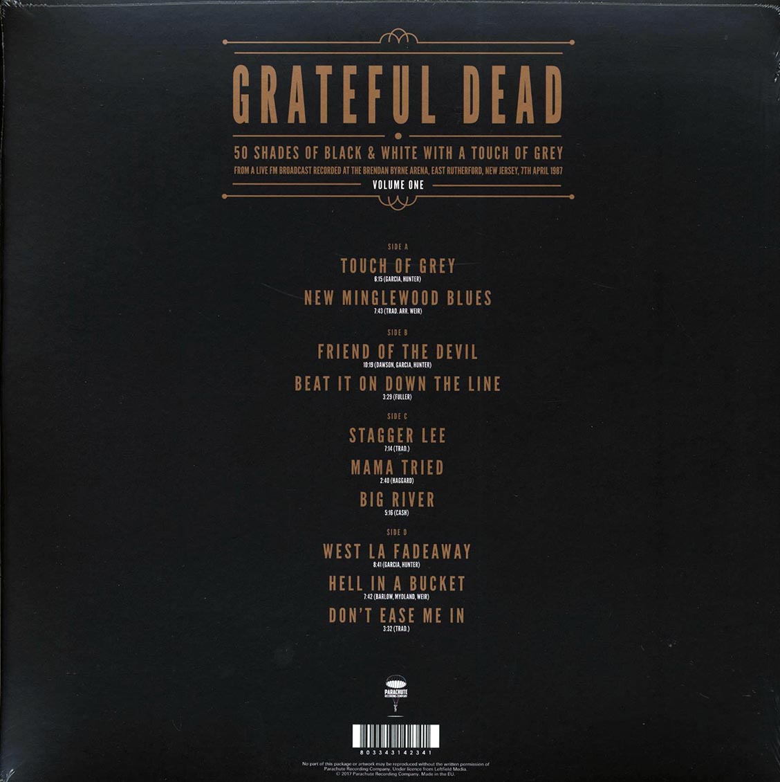 Grateful Dead - 50 Shades Of Black & White With A Touch Of Grey Volume 1: Brendan Byrne Arena, East Rutherford, New Jersey, 7th April 1987 (2xLP) - Vinyl LP, LP