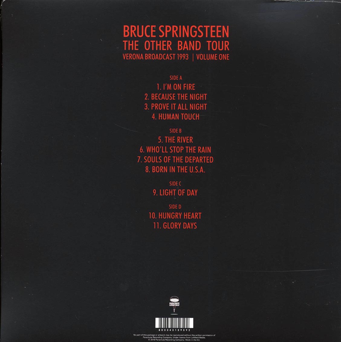 Bruce Springsteen - The Other Band Tour Volume 1: Verona Broadcast 1993 (2xLP) - Vinyl LP, LP