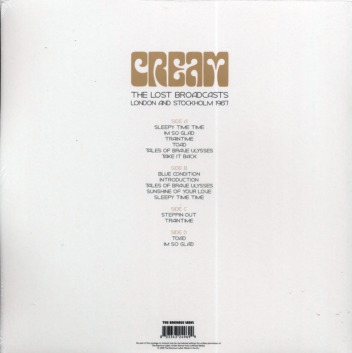 Cream - The Lost Broadcasts: London And Stockholm 1967 (2xLP) - Vinyl LP, LP