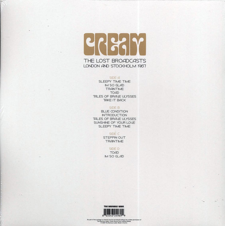Cream - The Lost Broadcasts: London And Stockholm 1967 (2xLP) - Vinyl LP - LP