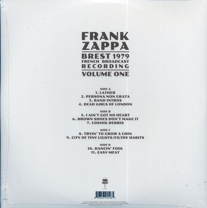 Frank Zappa - Brest 1979 Volume 1: French Broadcast Recording (2xLP) - Vinyl LP - LP