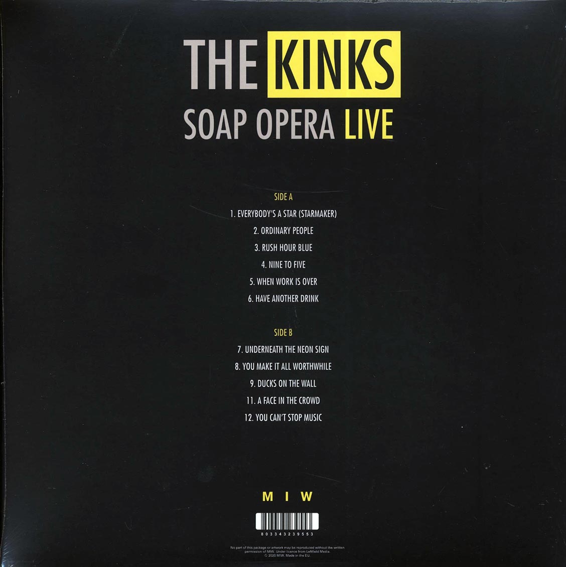 The Kinks - Soap Opera: Live - Vinyl LP, LP