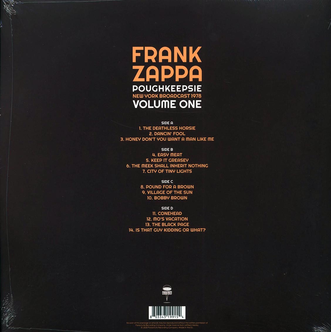 Frank Zappa - Poughkeepsie Volume 1: New York Broadcast 1978 (2xLP) - Vinyl LP, LP