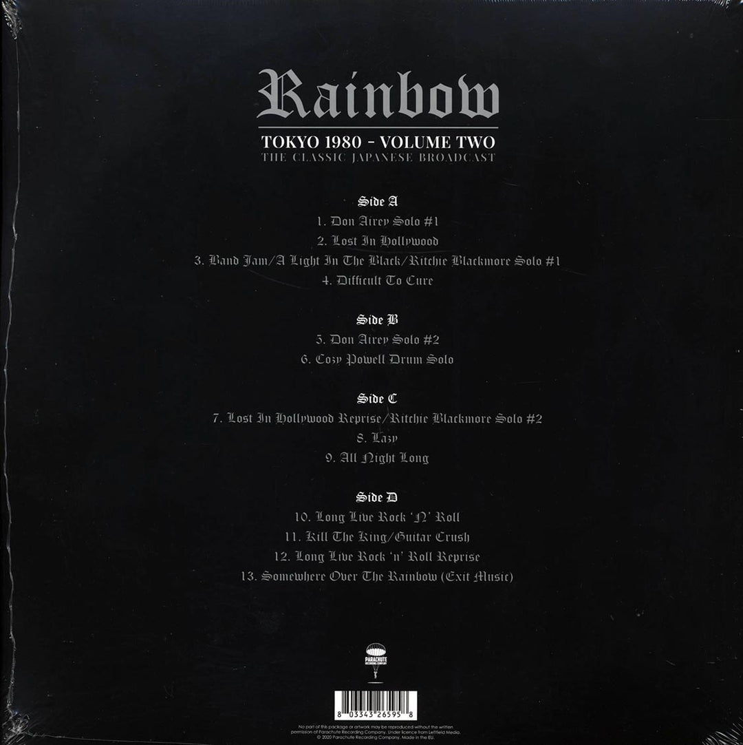 Rainbow - Tokyo 1980 Volume 2: The Classic Japanese Broadcast (ltd. ed.) (2xLP) (red vinyl) - Vinyl LP - LP