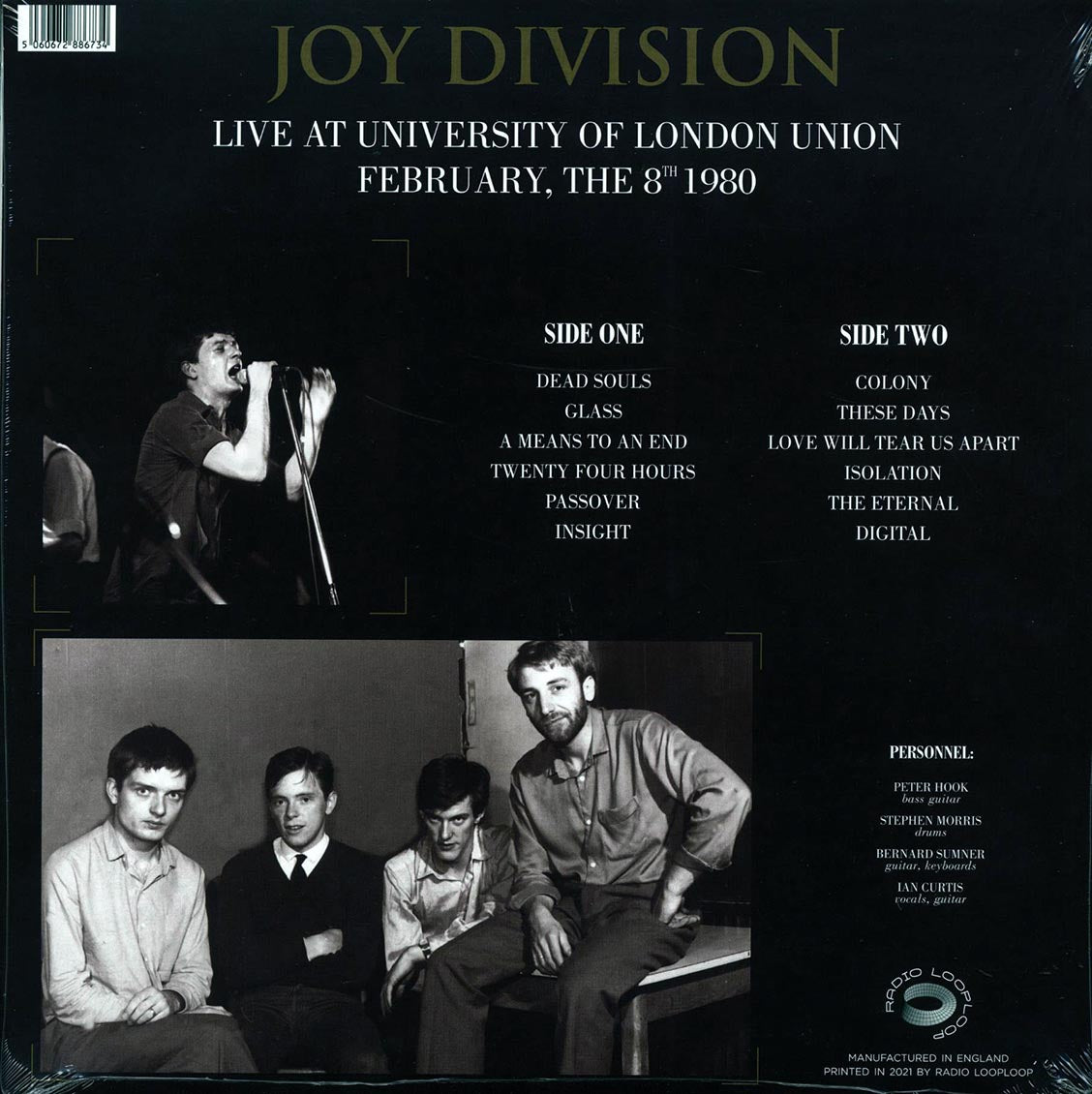 Joy Division - Live At University Of London Union, February, The 8th 1980 - Vinyl LP, LP