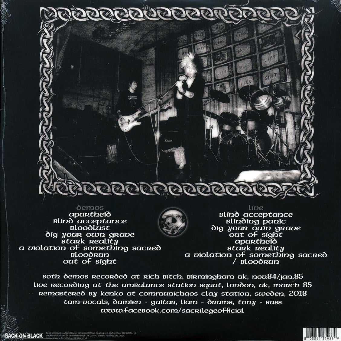 Sacrilege - Ambulance Station Squat, London, 1985 + The First & Second Demos (ltd. ed.) (splatter vinyl) - Vinyl LP, LP