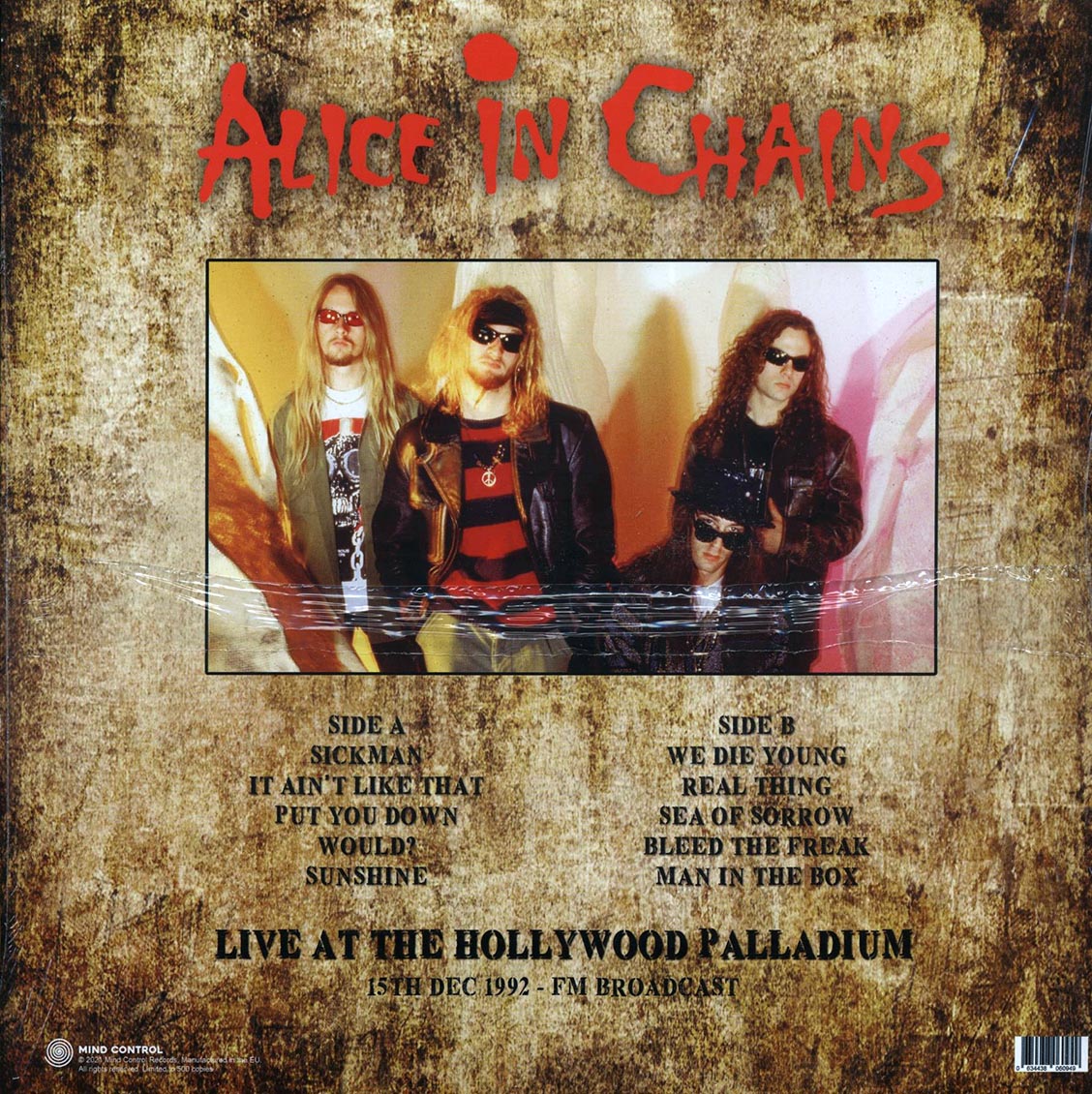 Alice In Chains - Live At The Hollywood Palladium: 15th Dec 1992 FM Broadcast (ltd. 500 copies made) - Vinyl LP, LP