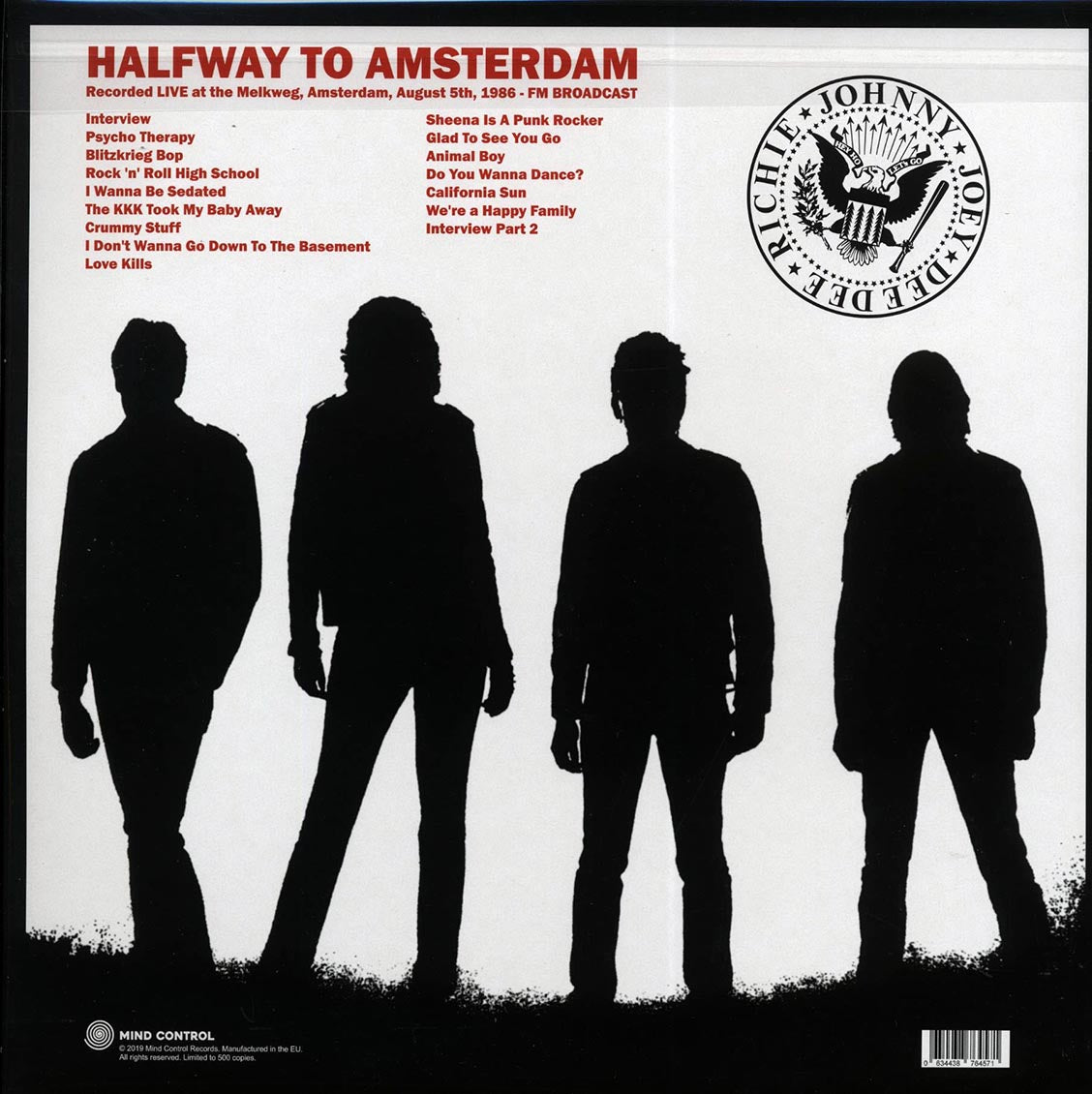 The Ramones - Halfway To Amsterdam: Live At The Melkweg August 5th, 1986 FM Broadcast (ltd. 500 copies made) (orange vinyl) - Vinyl LP, LP