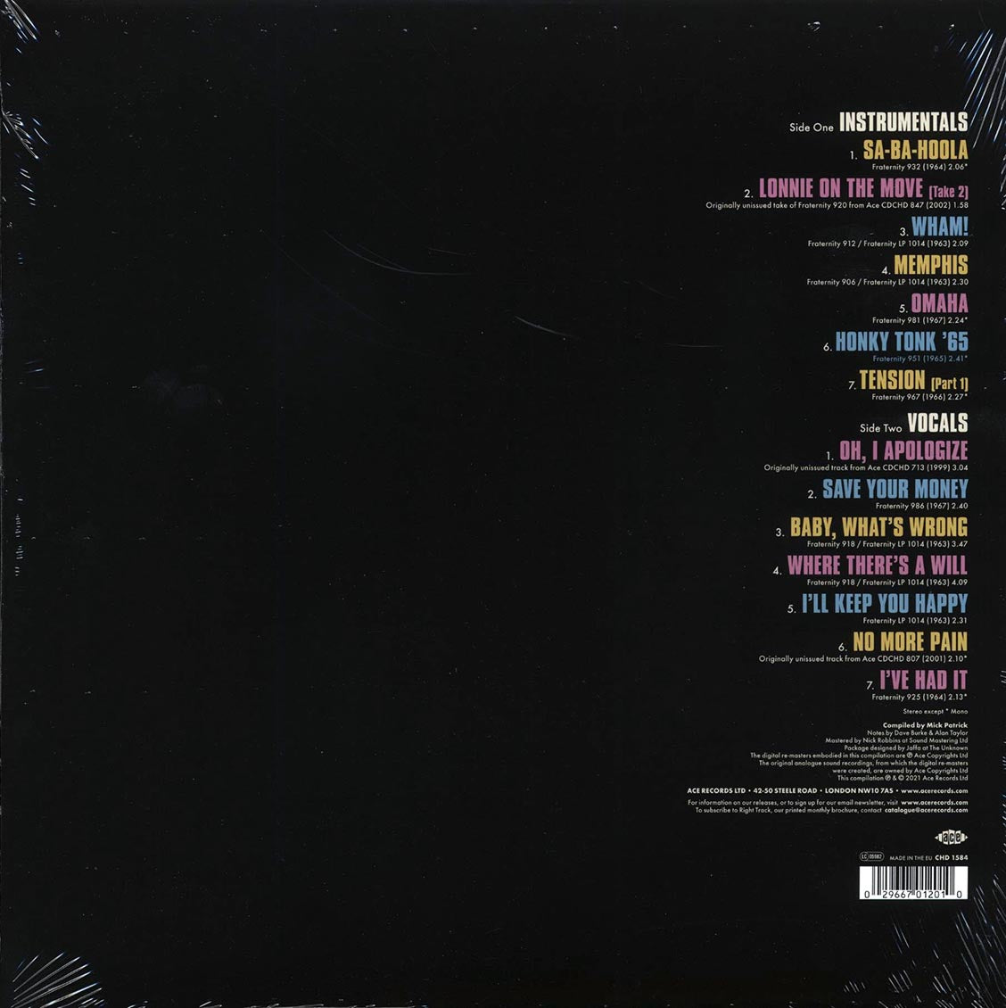 Lonnie Mack - Sa-Ba-Hoola! Two Sides Of Lonnie Mack: Fraternity Recordings 1963-1967 - Vinyl LP, LP