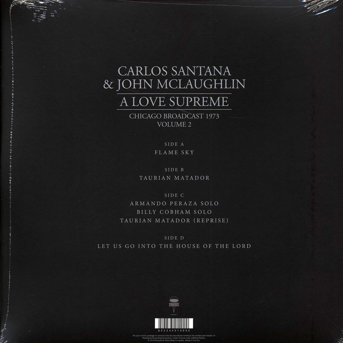 Carlos Santana, John McLaughlin - A Love Supreme Volume 2: Chicago Broadcast 1973 (2xLP) - Vinyl LP, LP