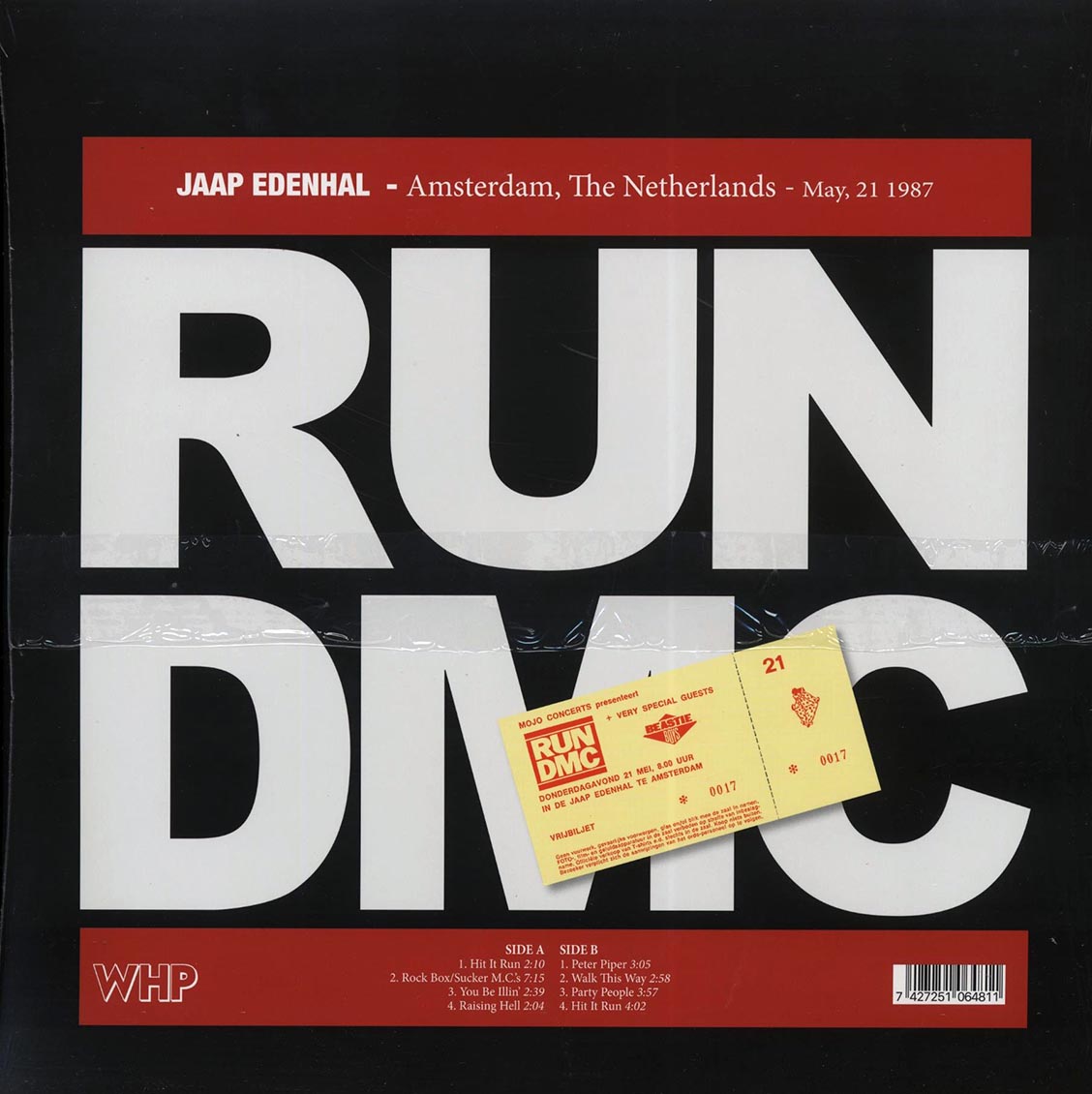 Run DMC - Jaap Edenhal: Amsterdam, The Netherlands, May 21, 1987 - Vinyl LP, LP