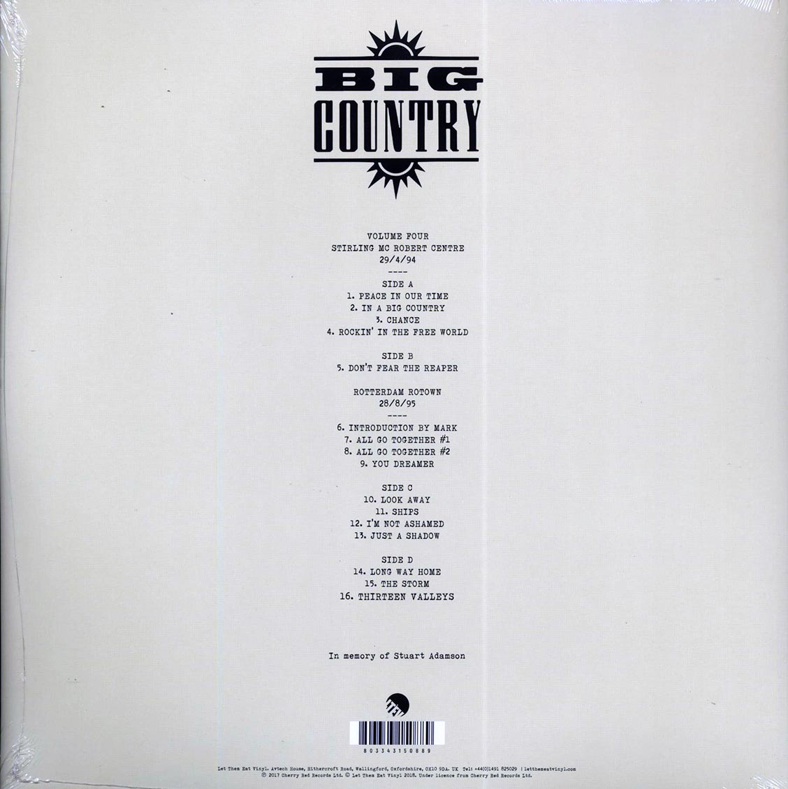 Big Country - We're Not In Kansas: The Live Bootleg Series 1993-1998 Volume 4 (ltd. ed.) (2xLP) (white vinyl) - Vinyl LP, LP