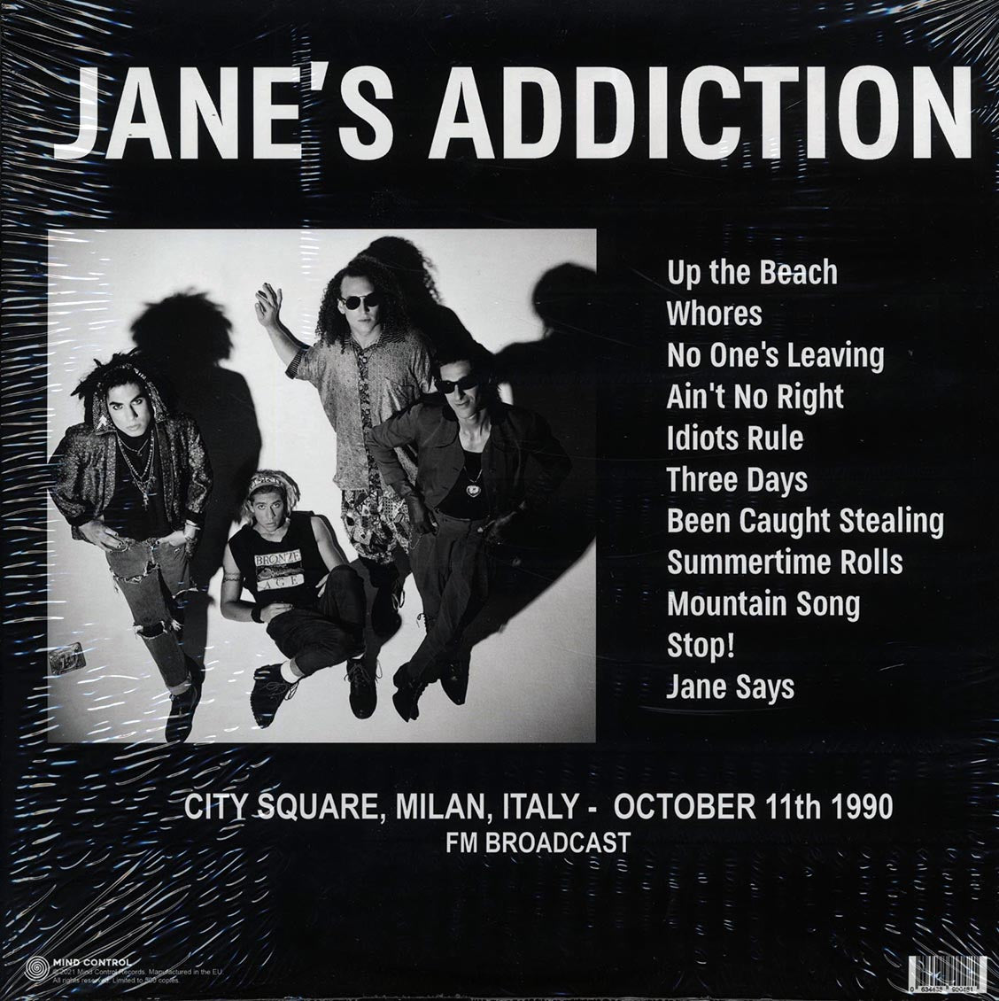 Jane's Addiction - City Square, Milan, Italy, October 11th 1990 FM Broadcast (ltd. 500 copies made) - Vinyl LP, LP