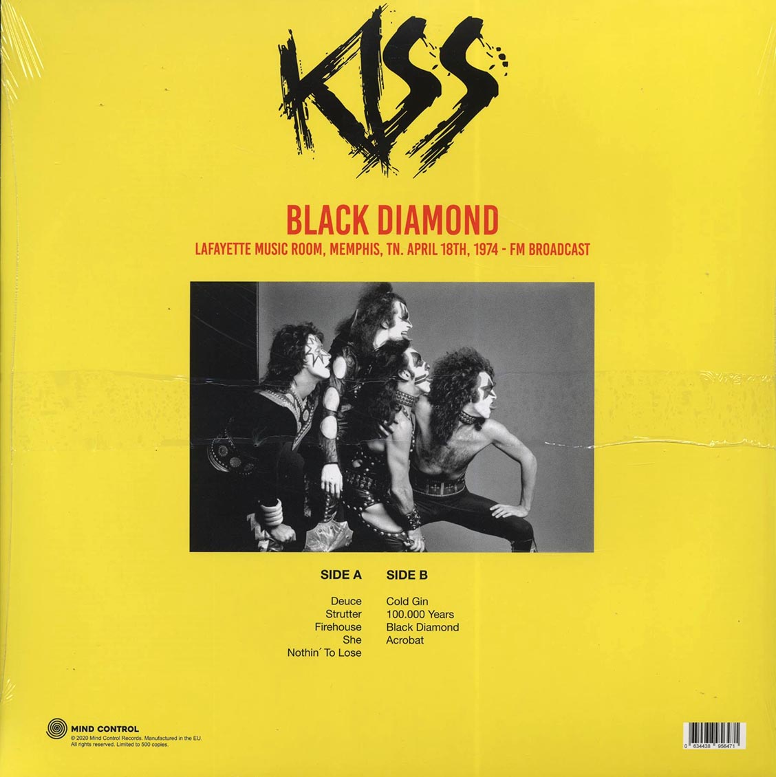 Kiss - Black Diamond: Lafayette Music Room, Memphis, TN, April 18th, 1974 FM Broadcast (ltd. 500 copies made) (red vinyl) - Vinyl LP, LP