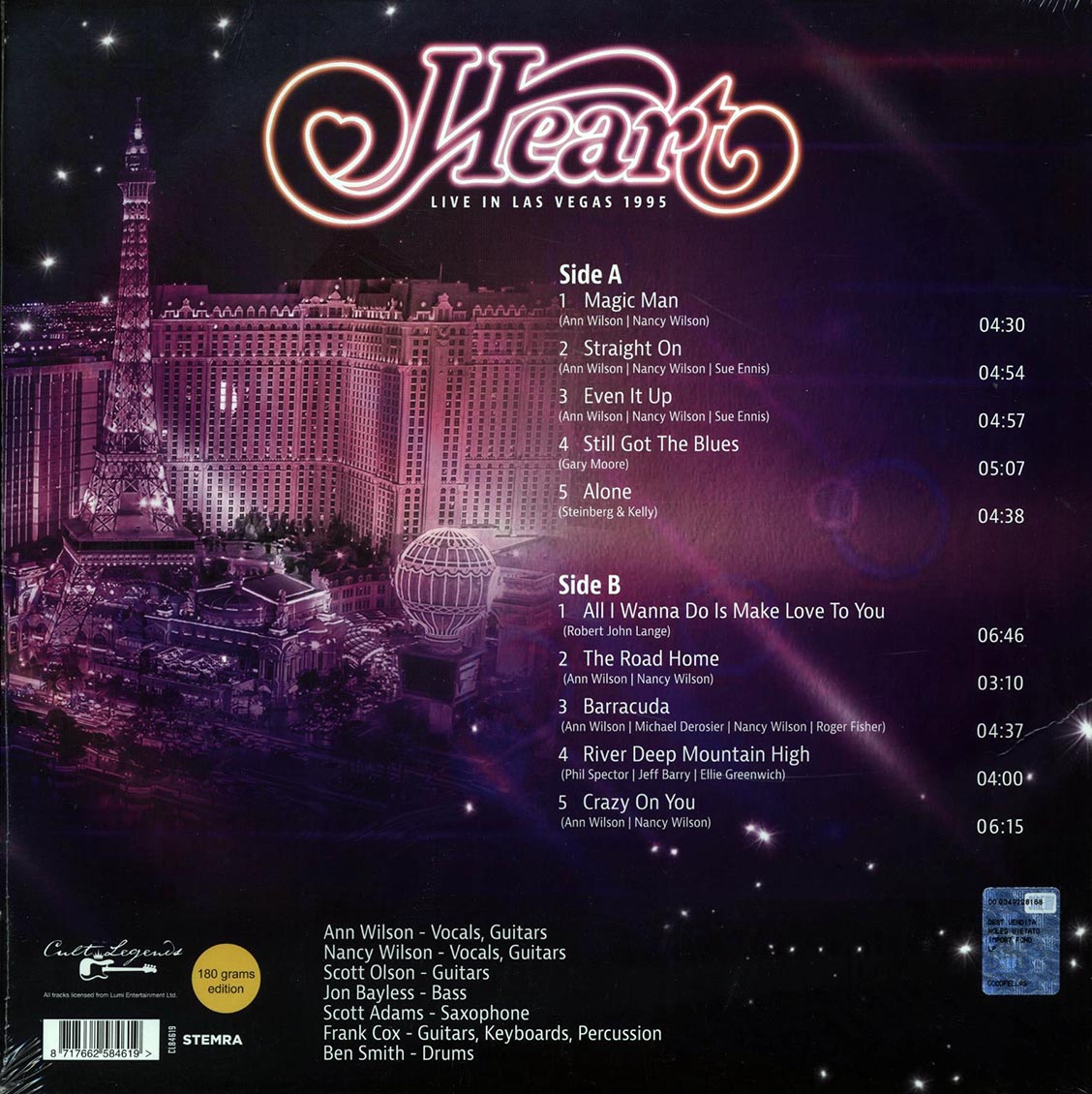 Heart - Live In Las Vegas 1995: Hard Rock Casino, October 16th (180g) - Vinyl LP, LP
