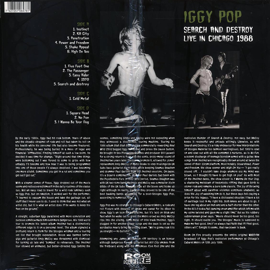 Iggy Pop - Search And Destroy: Live In Chicago 1988 (2xLP) - Vinyl LP, LP