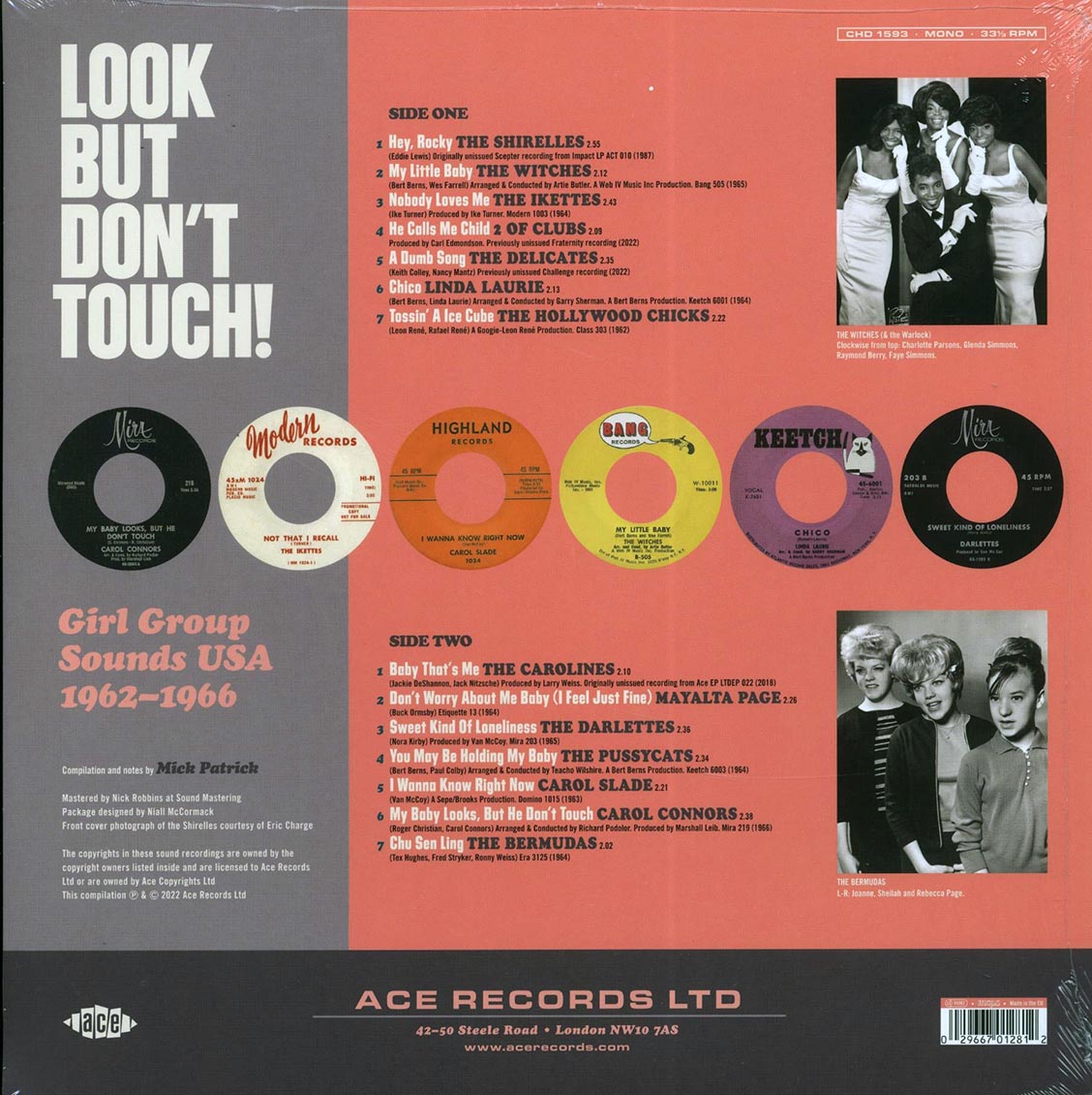 The Carolines, Carol Conners, The Hollywood Chicks, The Darlettes, Etc. - Look But Don't Touch! Girl Group Sounds 1962-1966 - Vinyl LP, LP