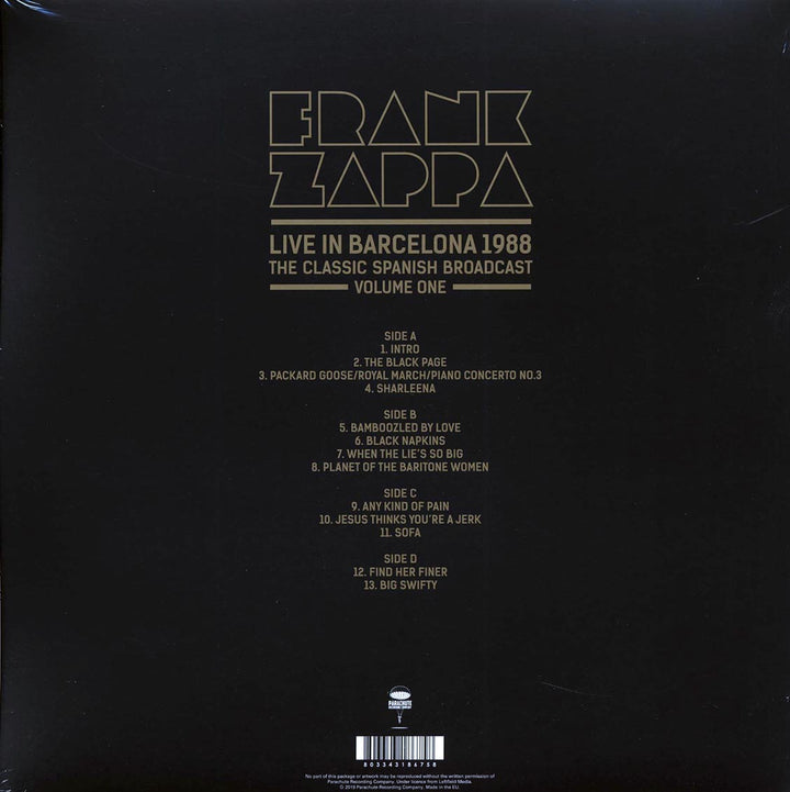 Frank Zappa - Live In Barcelona 1988 Volume 1: The Classic Spanish Broadcast (2xLP) (red vinyl) - Vinyl LP - LP