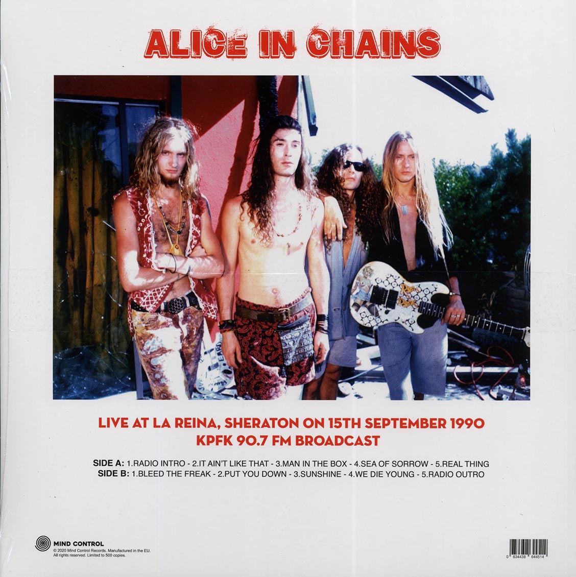 Alice In Chains - Live At La Reina, Sheraton, 15th September 1990 KPFK 90.7 Radio Broadcast (ltd. 500 copies made) - Vinyl LP, LP