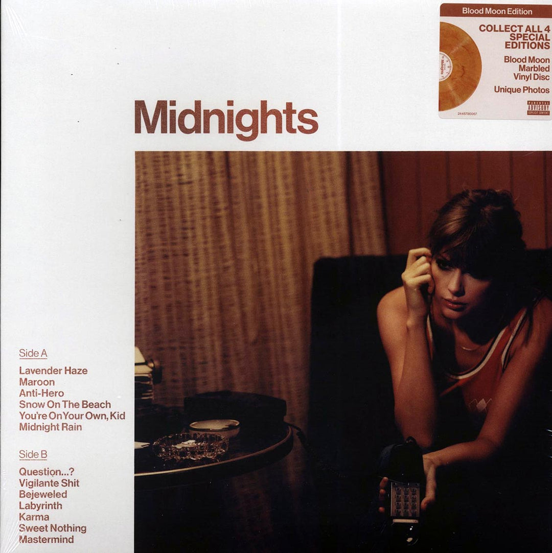 Taylor Swift - Midnights (Blood Moon Marbled Vinyl Edition) (colored vinyl) - Vinyl LP