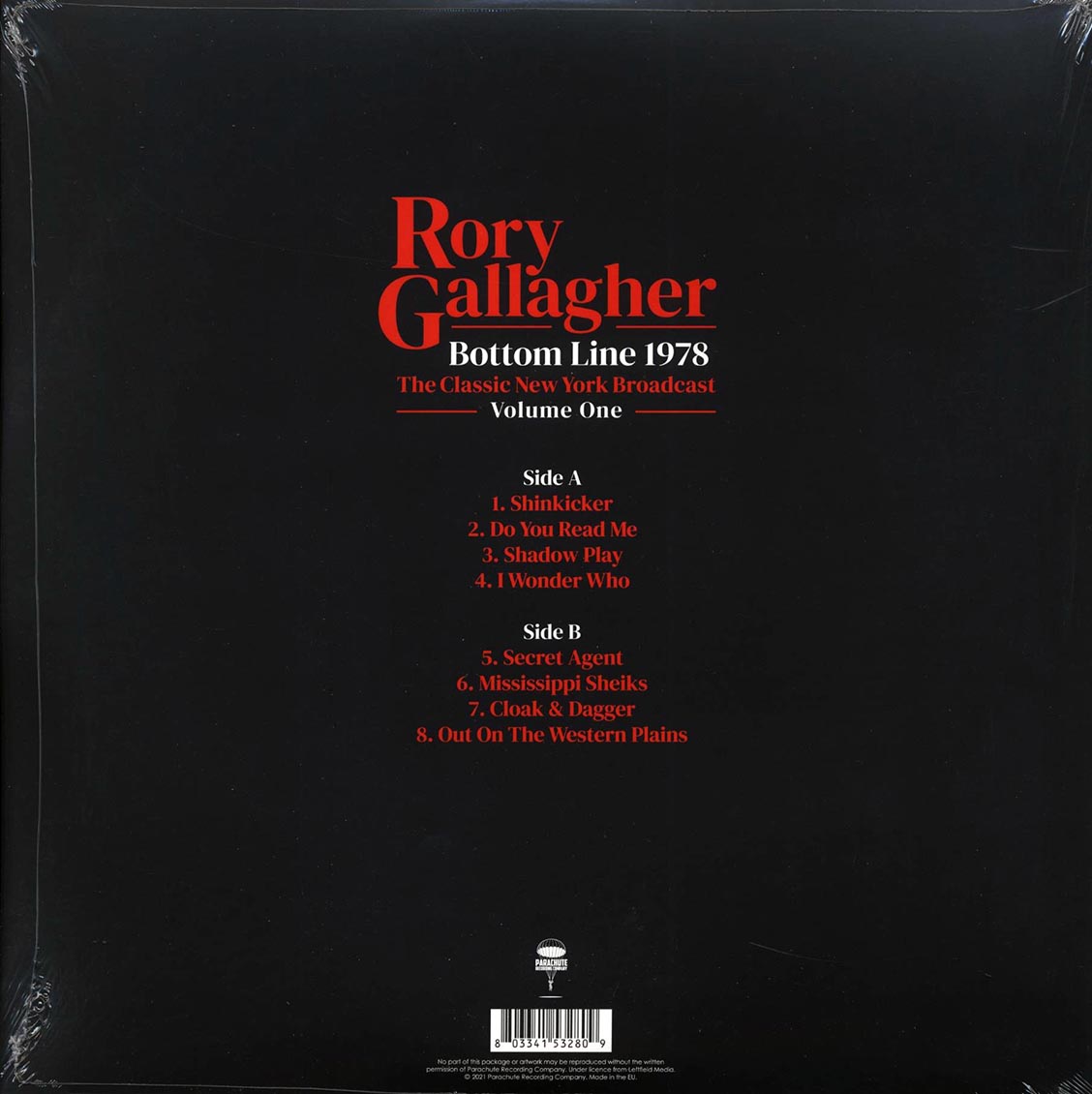 Rory Gallagher - Bottom Line 1978 Volume 1: The Classic New York Broadcast - Vinyl LP, LP