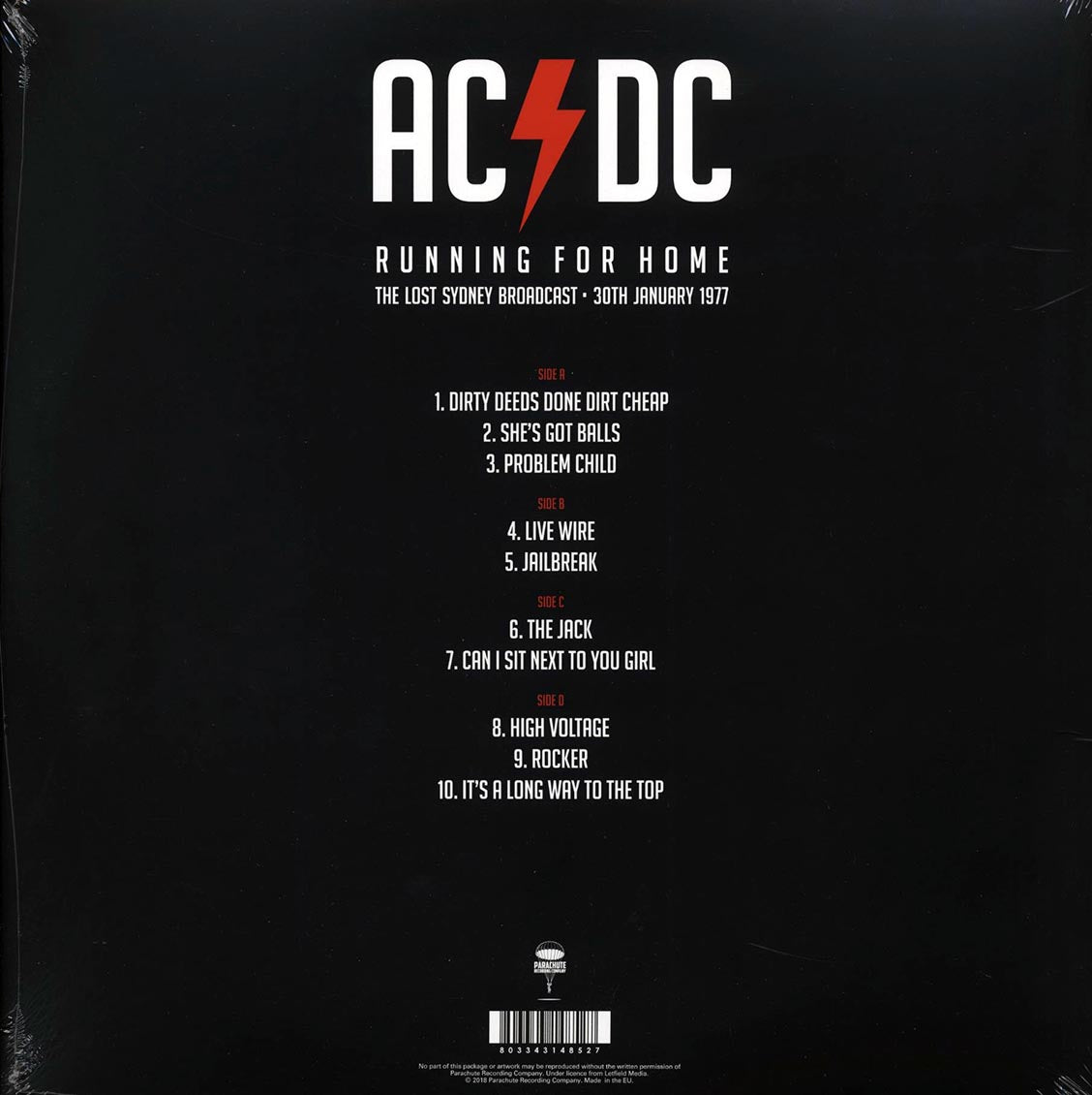 AC/DC - Running For Home: The Lost Sydney Broadcast, 30th January 1977 (2xLP) - Vinyl LP, LP