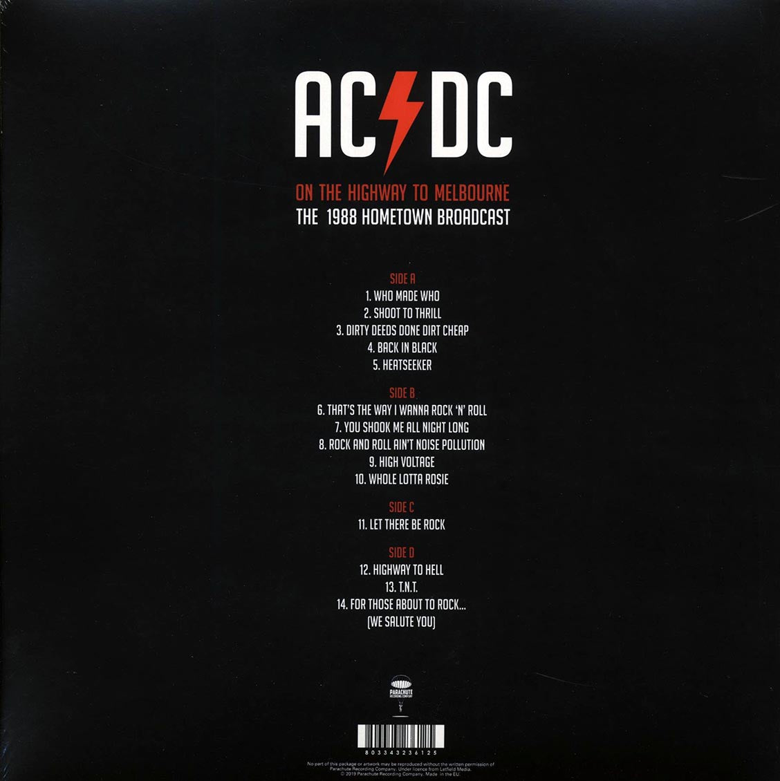 AC/DC - On The Highway To Melbourne: The 1988 Hometown Broadcast (ltd. ed.) (2xLP) (white vinyl) - Vinyl LP, LP
