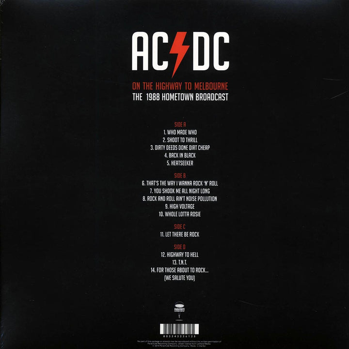 AC/DC - On The Highway To Melbourne: The 1988 Hometown Broadcast (ltd. ed.) (2xLP) (white vinyl) - Vinyl LP - LP