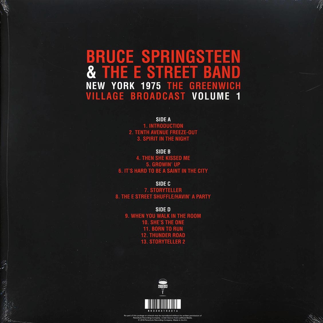 Bruce Springsteen & The E Street Band - New York 1975 Volume 1: The Greenwich Village Broadcast (2xLP) - Vinyl LP, LP
