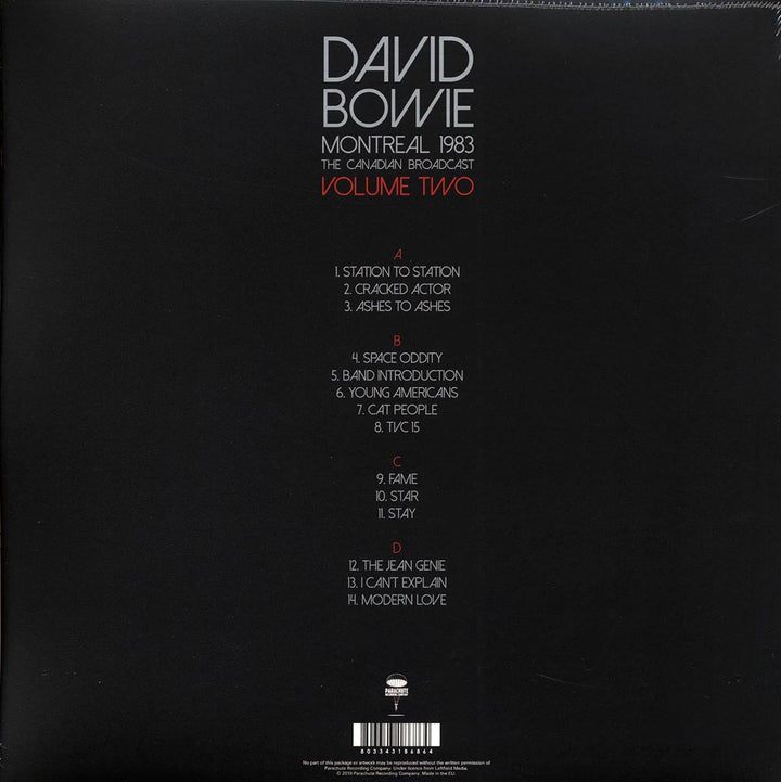 David Bowie - Montreal 1983 Volume 2: The Canadian Broadcast (2xLP) - Vinyl LP - LP