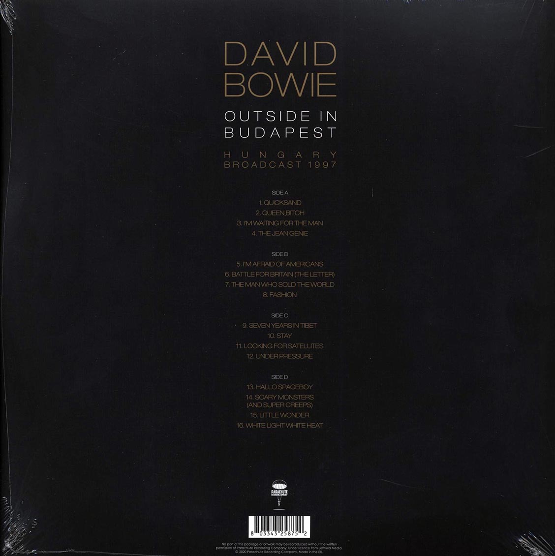 David Bowie - Outside In Budapest: Hungary Broadcast 1997 (2xLP) - Vinyl LP, LP