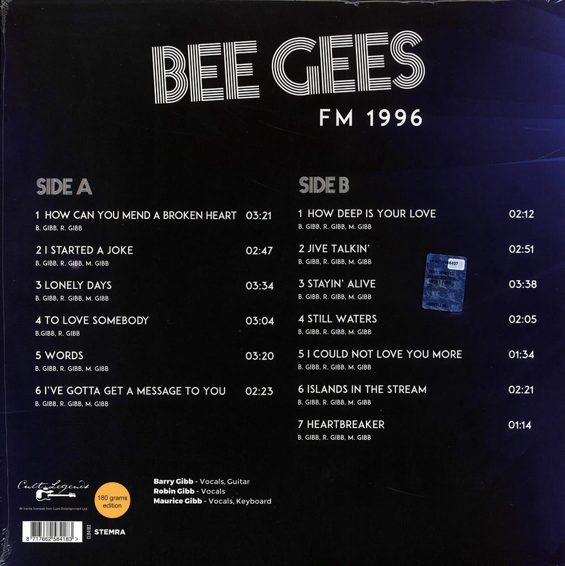 Bee Gees - FM 1996: Live At VH1 Storytellers, November 15, 1996 - Vinyl LP, LP
