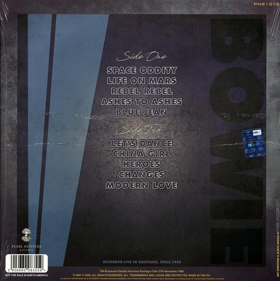 David Bowie - Just For One Day: Santiago, Chile, 1990 (clear vinyl) - Vinyl LP, LP