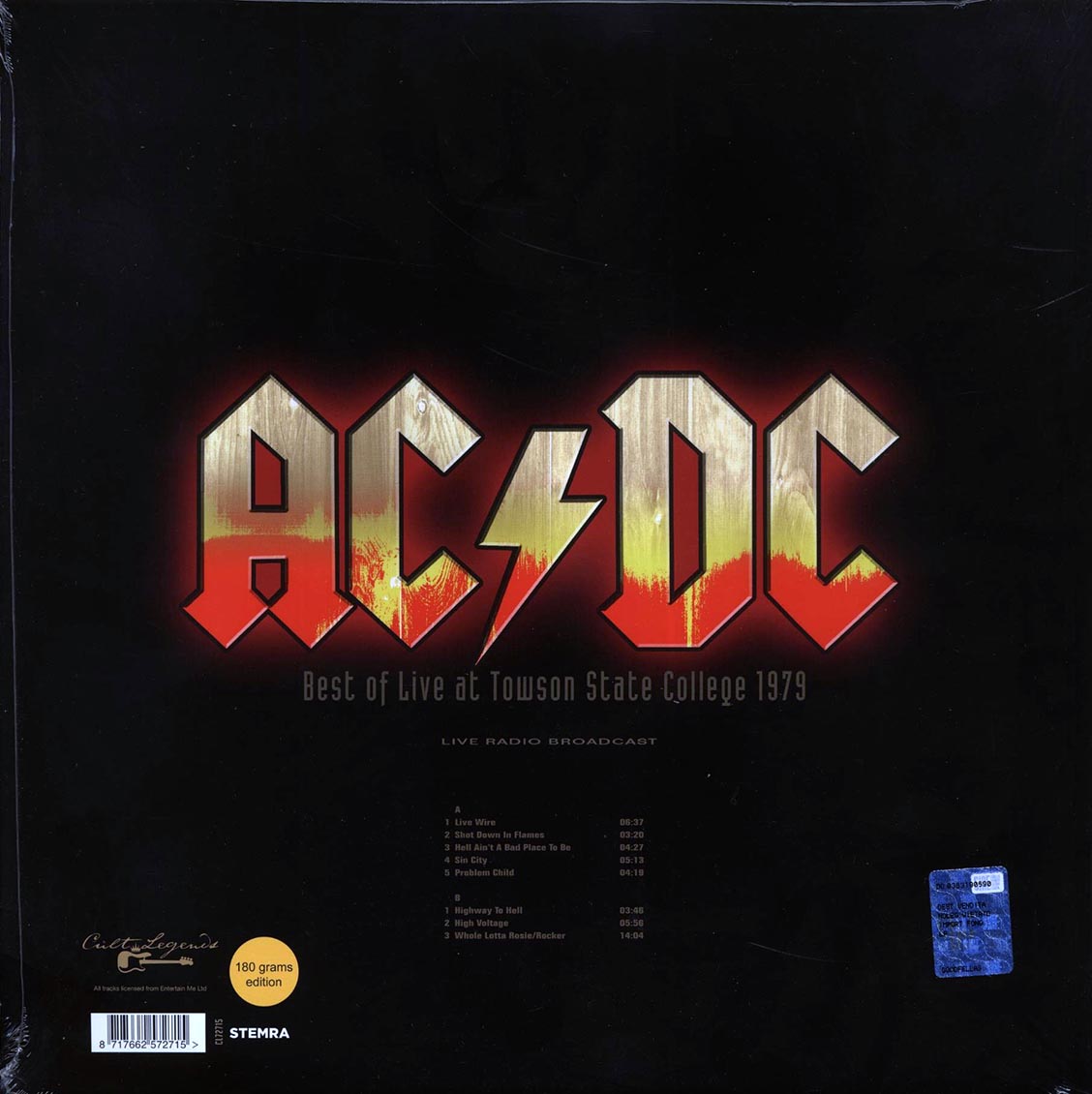 AC/DC - Best Of Live At Towson State College 1979, Maryland, October 16th - Vinyl LP, LP