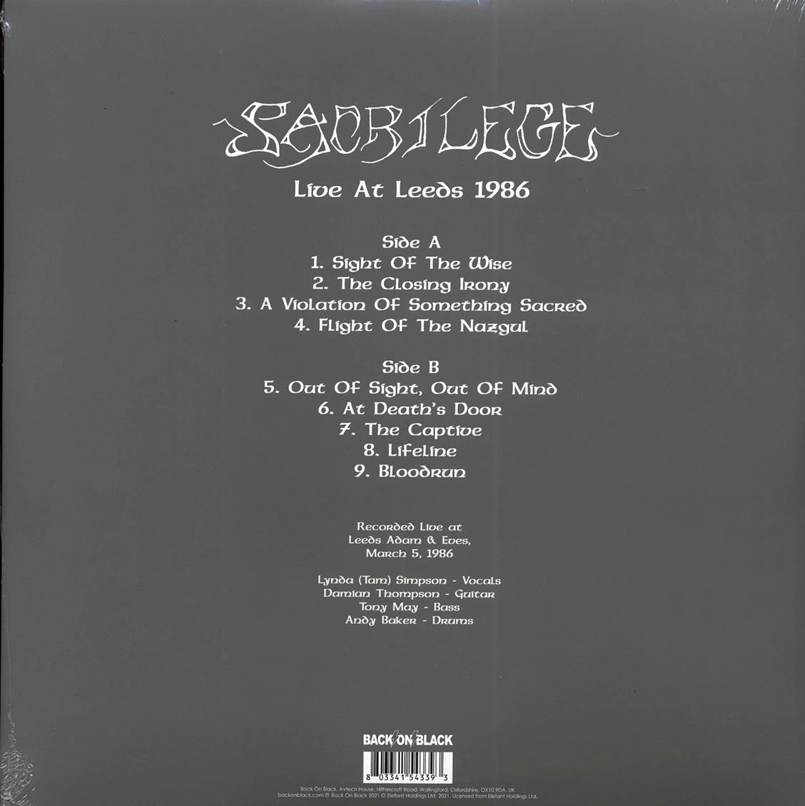 Sacrilege - Live At Leeds 1986 (ltd. ed.) (splatter vinyl) - Vinyl LP, LP