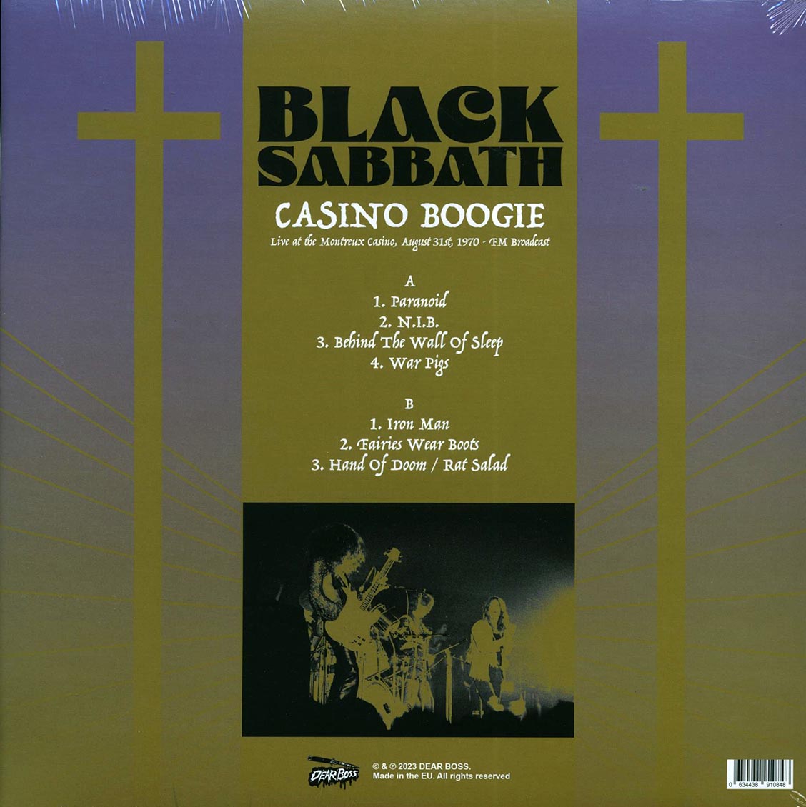 Black Sabbath - Casino Boogie: Live At The Montreux Casino, August 31st 1970 FM Broadcast - Vinyl LP, LP