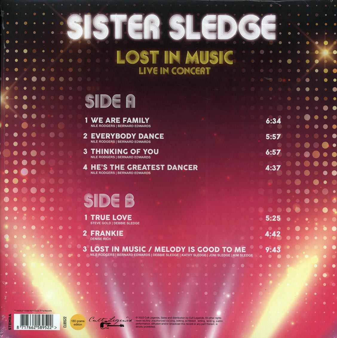 Sister Sledge - Lost In Music: Live In Concert - Vinyl LP, LP