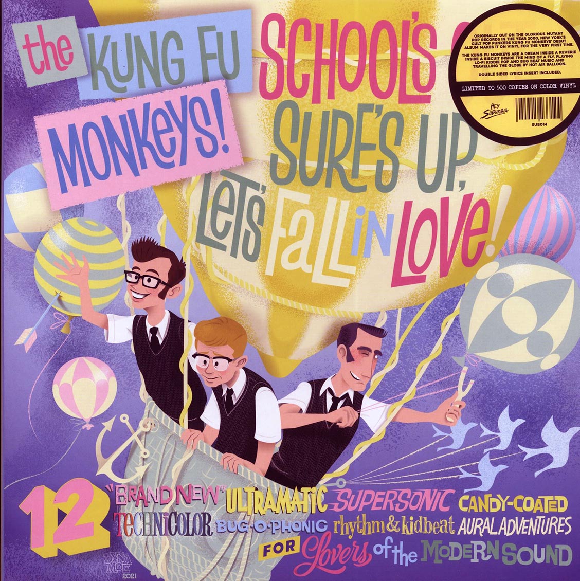 The Kung Fu Monkeys - School's Out, Surf's Up, Let's Fall In Love! (ltd. 500 copies made) (white vinyl) - Vinyl LP