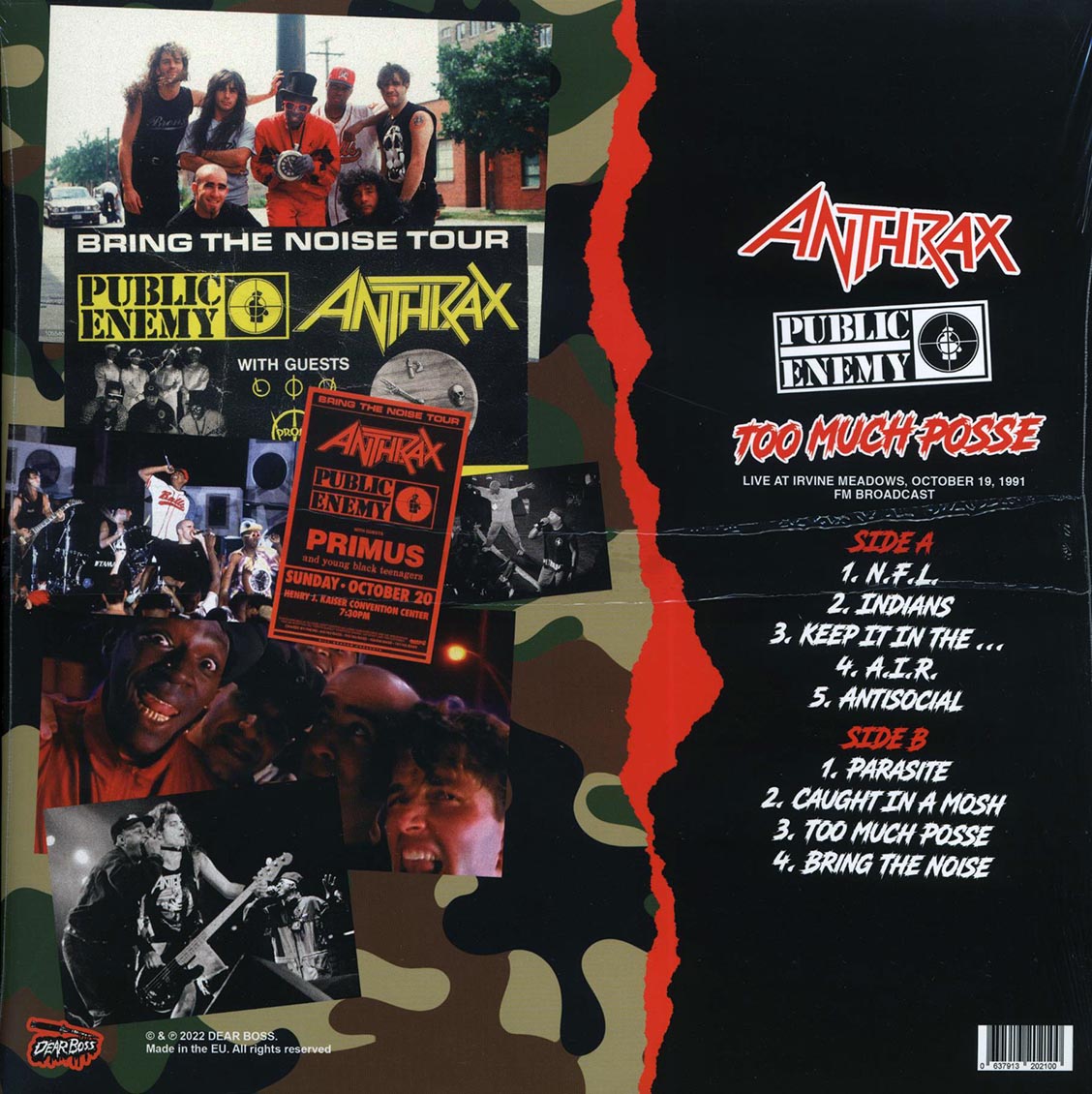 Anthrax, Public Enemy - Too Much Posse: Live At Irvine Meadows, October 19, 1991 - Vinyl LP, LP