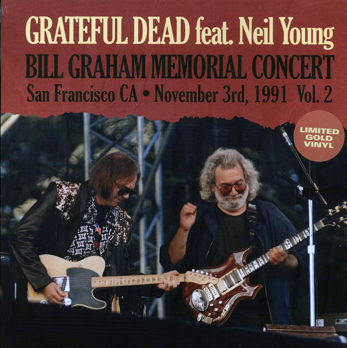 Grateful Dead, Neil Young - Bill Graham Memorial Concert Volume 2: San Francisco CA, November 3rd, 1991 (ltd. 500 copies made) (gold vinyl) - Vinyl LP