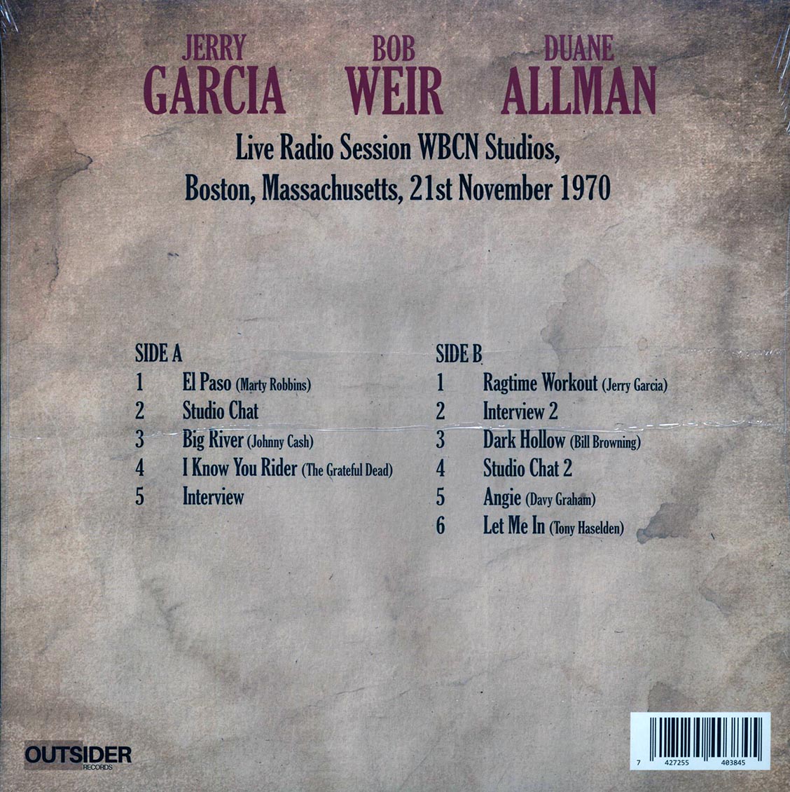 Jerry Garcia, Bob Weir, Duane Allman - Live 1970: The Boston Broadcast, Live Radio Session WBCN Studios, Boston, MA, 21st November 1970 (ltd. ed.) (red vinyl) - Vinyl LP, LP